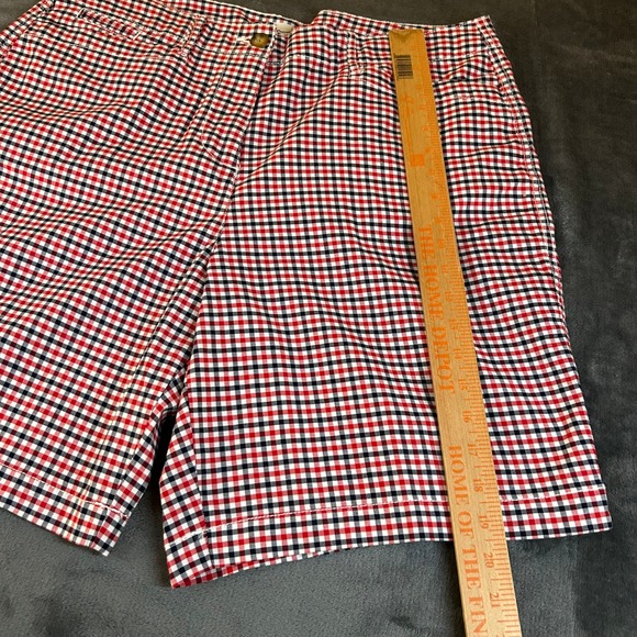 Kim Rogers Shorts Womens Size 16 Red White Black Gingham Checkered 36x8.5" - Picture 8 of 11